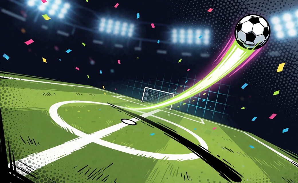 Elfmeterpunkt mit ansteigender Multiplikator-Kurve als Sinnbild f&uuml;r Crash- und Instant-Games bei Zoccer